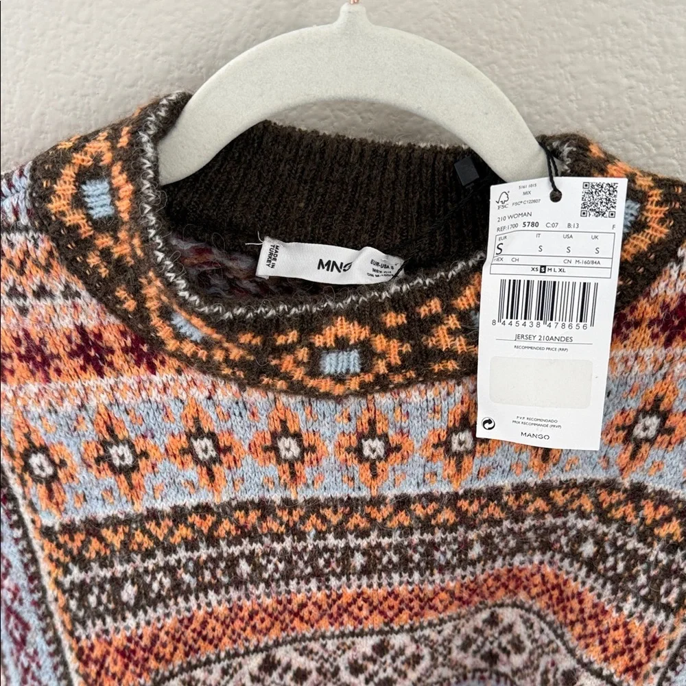 Mango Multicolor Patterned Sweater - Picture 2 of 4